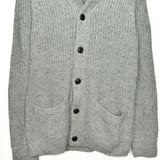 Vintage button up sweater sweatshirt jumper in brand h&m in grey