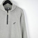 Vintage Australian sweater half zip turtleneck sweatshirt jumper pullover hoodie in lighter grey