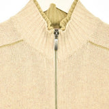 Vintage Tommy Hilfiger full zip fleece zip up sweatshirt jumper sweater pullover hoodie in beige