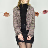 Vintage colourful Liv Collection blazer coat jumper sweater top cardigan pullover in white pink black and green