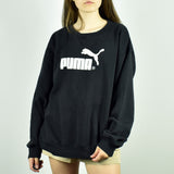 Vintage Puma sweatshirt hoodie jumper sweater pullover in black