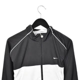 Vintage  Nike zip up tracksuit track jacket trackie sweater windbreaker jumper sweatshirt pullover long sleeve in black and white