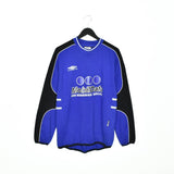 Vintage Umbro jumper longsleeve tee pullover sweatshirt in blue and black