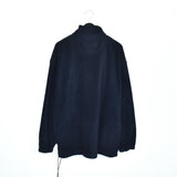 Vintage fuzzy Santino zipneck sweatshirt jumper sweater pullover hoodie in dark blue