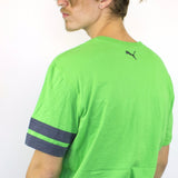 Vintage Puma t-shirt top blouse tee in green