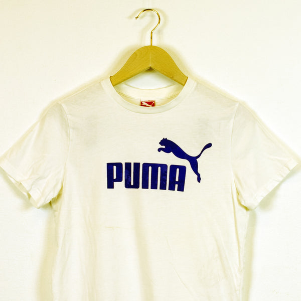 Vintage Puma t-shirt top blouse tee in white