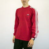 Vintage Adidas sweatshirt jumper sweater pullover hoodie in red