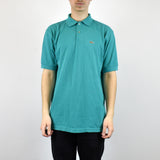 Vintage Lacoste polo shirt t-shirt pullover in cyan