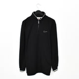 Vintage Nike quarter zip up jumper sweatshirt tracksuit track jacket trackie pullover long sleeve in black and white