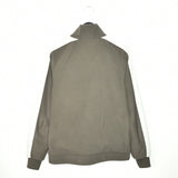 Vintage Champion zip up sweater jumper sweatshirt pullover long sleeve tracksuit trackie jacket in dark brown and white