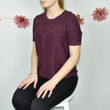 Super cute Twiggy top t-shirt crop top in purple