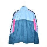 Vintage Diadora velvet tracksuit track jacket trackie sweater jumper sweatshirt pullover long sleeve in purple baby blue pink and white