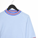 Vintage Get up t-shirt tee blouse top in light blue