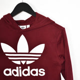 Vintage Adidas hoodie long sleeve sweatshirt jumper in maroon