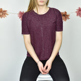 Super cute Twiggy top t-shirt crop top in purple
