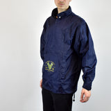 Vintage Disney Mickey Mouse half zip windbreaker fleece pullover in navy blue