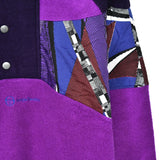 Vintage Sergio Tacchini fleece quarter zip up jumper hoodie pullover sweatshirt windbreaker track jacket in purple