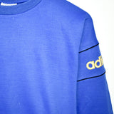 Vintage Adidas sweatshirt jumper long sleeve tee pullover in blue