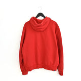 Vintage Puma hoodie long sleeve sweatshirt pullover jumper fleece in bright red and grey