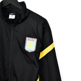 Vintage Nike AVFC zip up tracksuit track jacket trackie sweater windbreaker jumper sweatshirt pullover long sleeve in black and yellow
