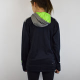 Adidas hoodie sweater jumper sweatshirt in grey dark navy and electric green