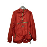 Vintage quarter zip up windbreaker fleece track jacket bomber jacket in red