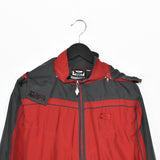 Vintage Umbro zip up track jacket windbreaker sweatshirt longsleeve tee pullover jumper in dark red and grey