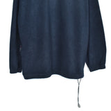 Vintage fuzzy Santino zipneck sweatshirt jumper sweater pullover hoodie in dark blue