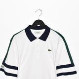 Vintage Lacoste sport polo shirt tee blouse top in white