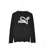 Vintage Puma thin material longsleeve tee pullover sweatshirt in black