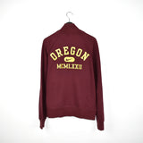 Vintage Nike zip up jumper hoodie pullover sweatshirt windbreaker track jacket in burgundy and yellow