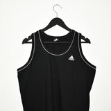 Vintage Adidas sleeveless t-shirt top blouse tee in black and white