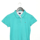 Vintage Tommy Hilfiger polo shirt t-shirt pullover in turquoise/cyan