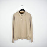 Vintage Hugo Boss formal shirt long sleeve polo shirt t-shirt top in beige