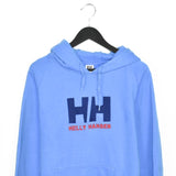 Vintage Helly Hansen hoodie pullover sweatshirt windbreaker fleece track jacket in light blue