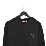 Vintage Puma hoodie pullover sweatshirt windbreaker fleece track jacket in black and red