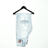 Vintage unique jeans pants bottoms trousers in light blue