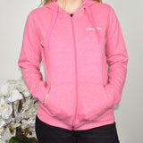 Cute sporty Kappa zip up hoodie track jacket hoodie jumper sweater top cardigan pullover in pink