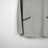 Vintage Australian sweater half zip turtleneck sweatshirt jumper pullover hoodie in lighter grey