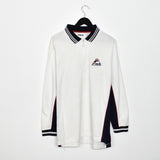 Vintage Fila polo quarter zip up long sleeve shirt tee blouse top in white blue and red