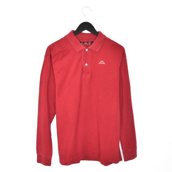 Vintage Kappa long sleeve polo shirt tee blouse top sweatshirt in red/maroon