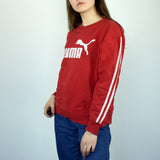 Vintage Puma sweatshirt jumper sweater pullover hoodie in red