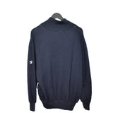 Vintage Fila zip up sweater jumper sweatshirt pullover long sleeve tracksuit trackie jacket in dark blue