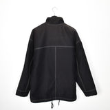 Vintage Adidas long jacket windbreaker track jacket bomber jacket in black