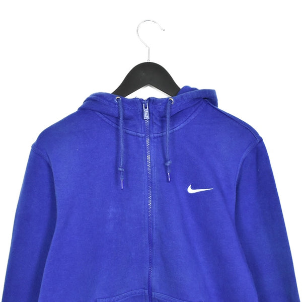 Vintage Nike zip up hoodie pullover sweatshirt top jumper in blue