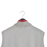 Vintage Nike sweater vest sleeveless sweater jacket zip up jacket tank top gilet vest fleece in grey and red