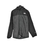 Vintage The North Face windbreaker fleece track jacket bomber jacket in black and grey