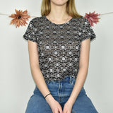 Cute see through Helios Collection top sweater t-shirt blouse in black