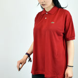 Vintage Lacoste polo shirt t shirt pullover in red