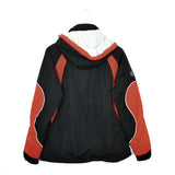 Vintage Sergio Tacchini puffer zip up jacket windbreaker tracksuit track jacket trackie sweater jumper sweatshirt pullover long sleeve in black and red